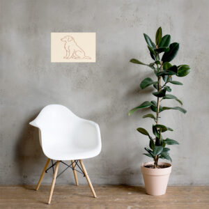 Golden Retriever — Minimalist Line Art